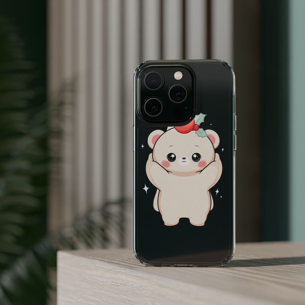 Kawaii Christmas Bear Phone Case for Cozy Holiday Days