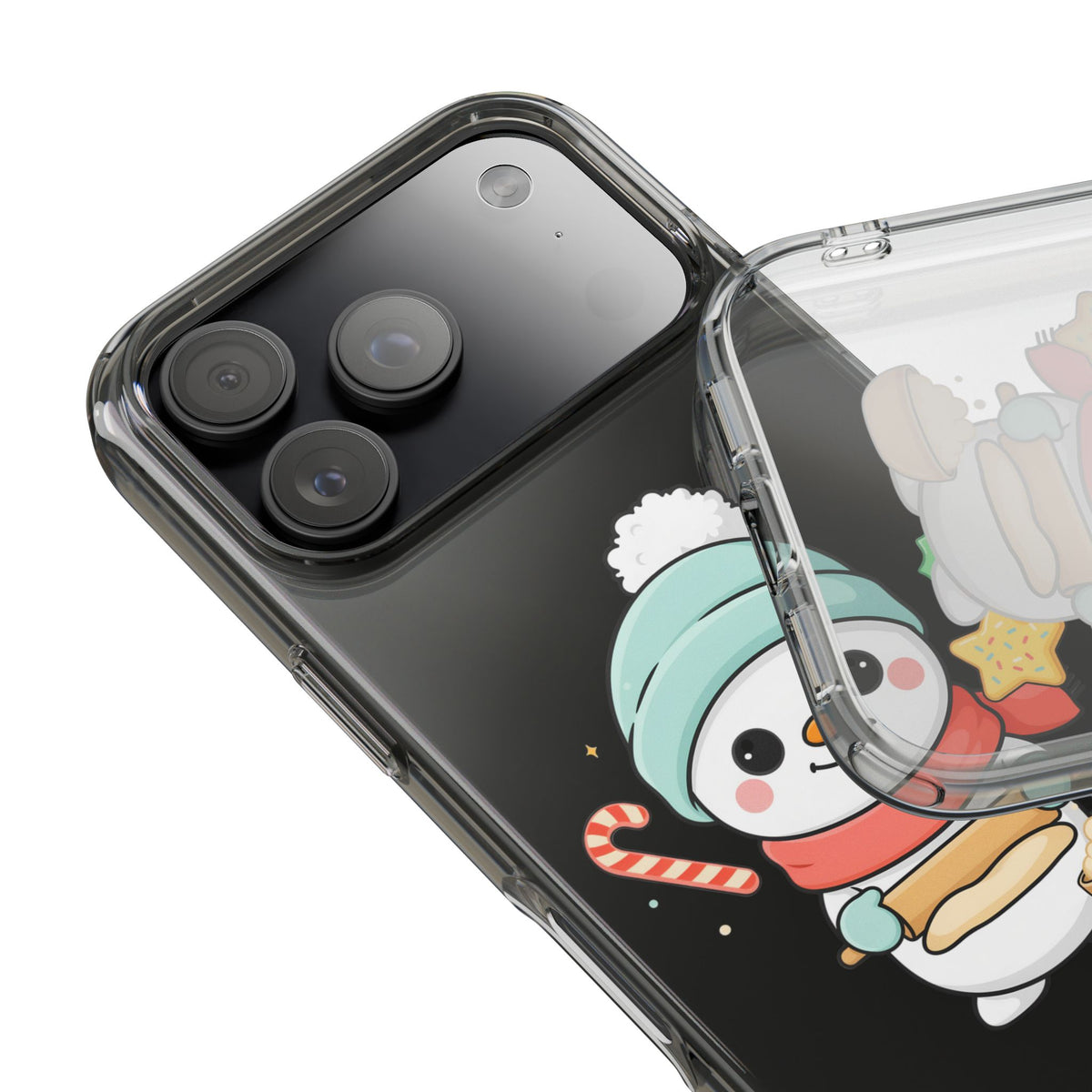 Christmas Snowman Phone Case, Cute Cookie Baker