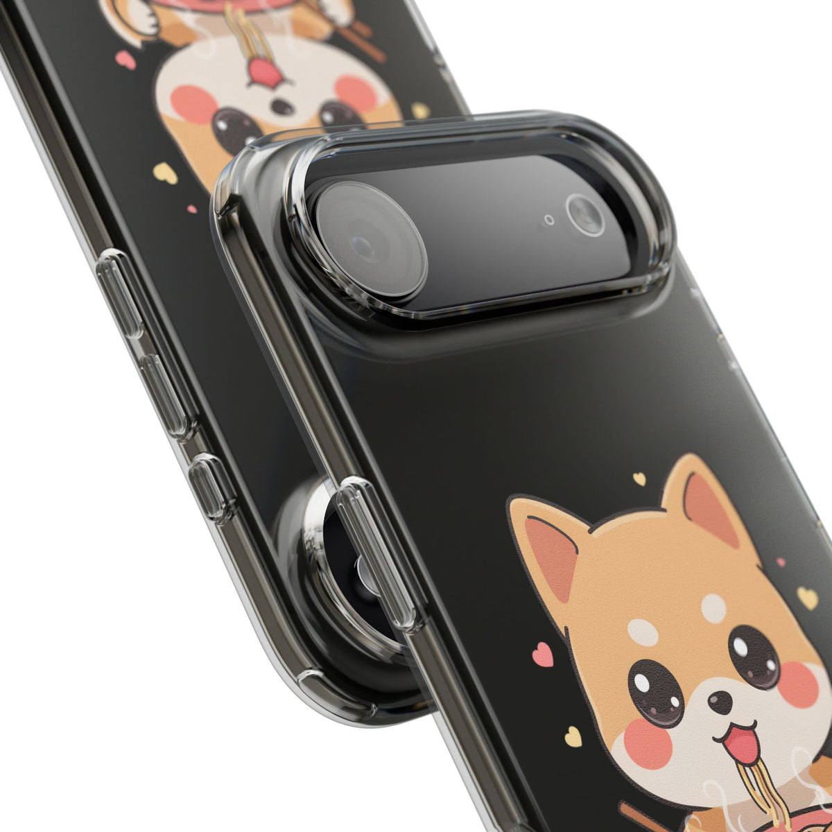 Kawaii Shiba Inu Ramen Clear Impact-Resistant Case