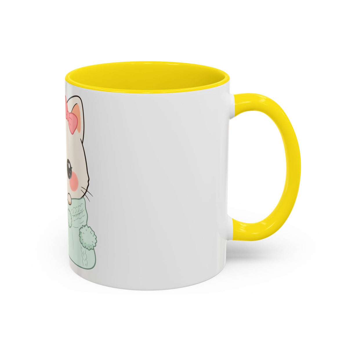 Cozy Cat Accent Mug for Kawaii Cat Lovers