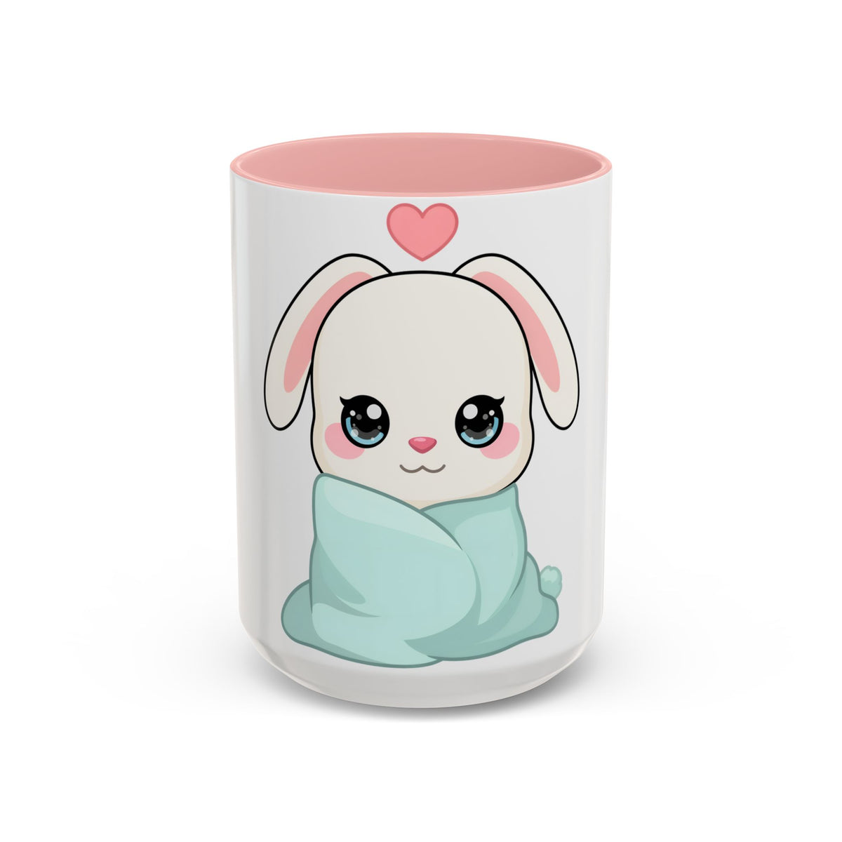 Kawaii Bunny Accent Coffee Mug for Cozy Moments