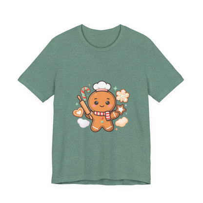 Gingerbread Baker Christmas Tee, Cute Kawaii Holiday Shirt