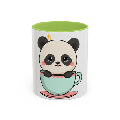 Kawaii Panda Accent Coffee Mug for Panda Lovers