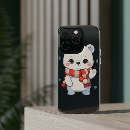 Kawaii Polar Bear Phone Case – Cozy Christmas Cub