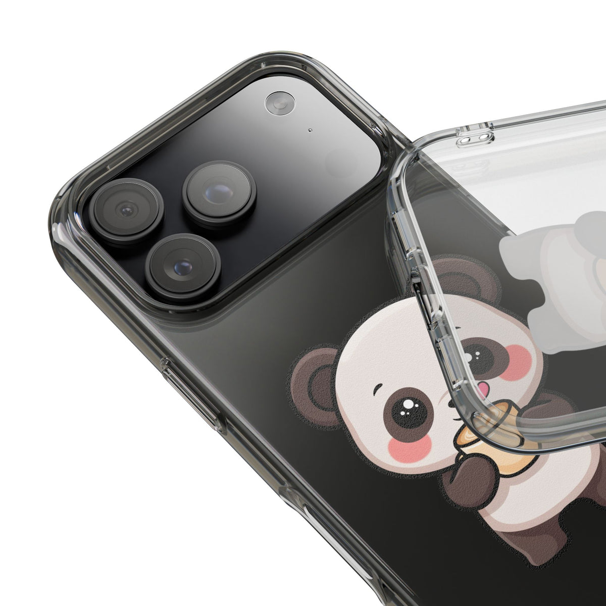 Kawaii Panda Latte Clear Impact-Resistant Case