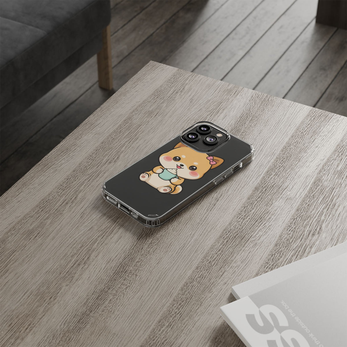 Kawaii Shiba Inu Phone Case with Latte