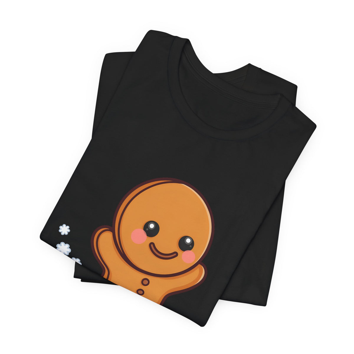 Gingerbread Man T-Shirt – Kawaii Holiday Sledding