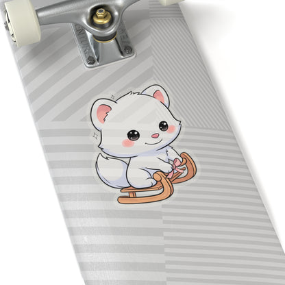 Kawaii Arctic Fox Sticker for Laptop and Journal