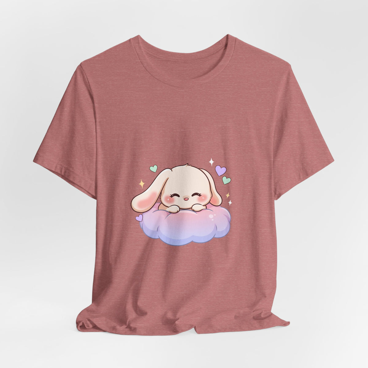 Kawaii Sleeping Bunny Tee, Cute Cloud Nap Unisex Shirt