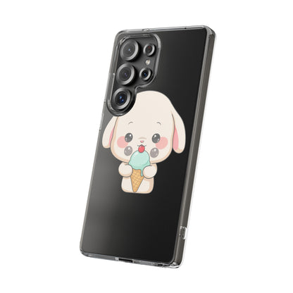 Kawaii Bunny Phone Case, Ice Cream Cutie Clear Case