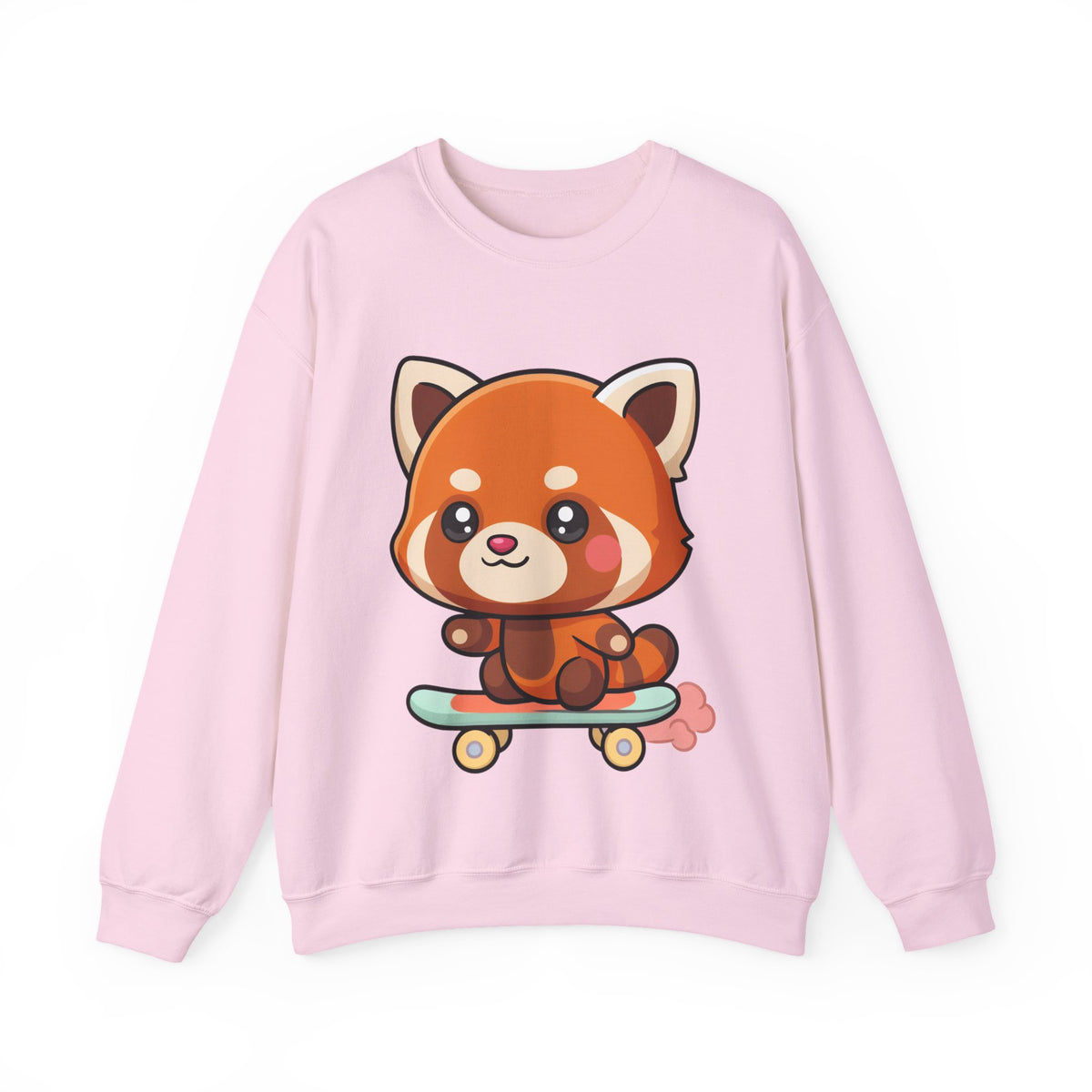 Kawaii Red Panda Skateboarding Sweatshirt, Cute Animal Gift