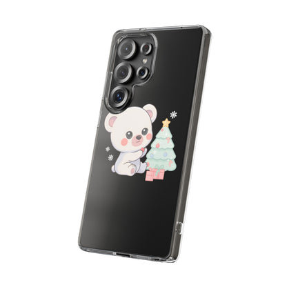 Christmas Polar Bear Phone Case, Kawaii Holiday Accessory