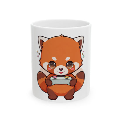Gamer Red Panda Mug, Cute Gift for Video Game Fans