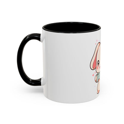 Gamer Bunny Accent Coffee Mug for Kawaii Game Lovers