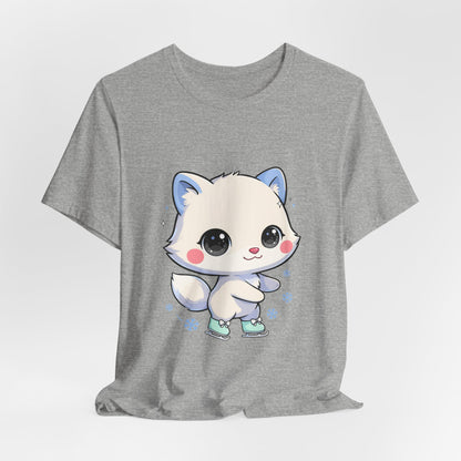 Kawaii Arctic Fox T-Shirt for Winter Gift Giving