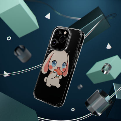 Kawaii Bunny Sushi Phone Case, Clear Impact-Resistant