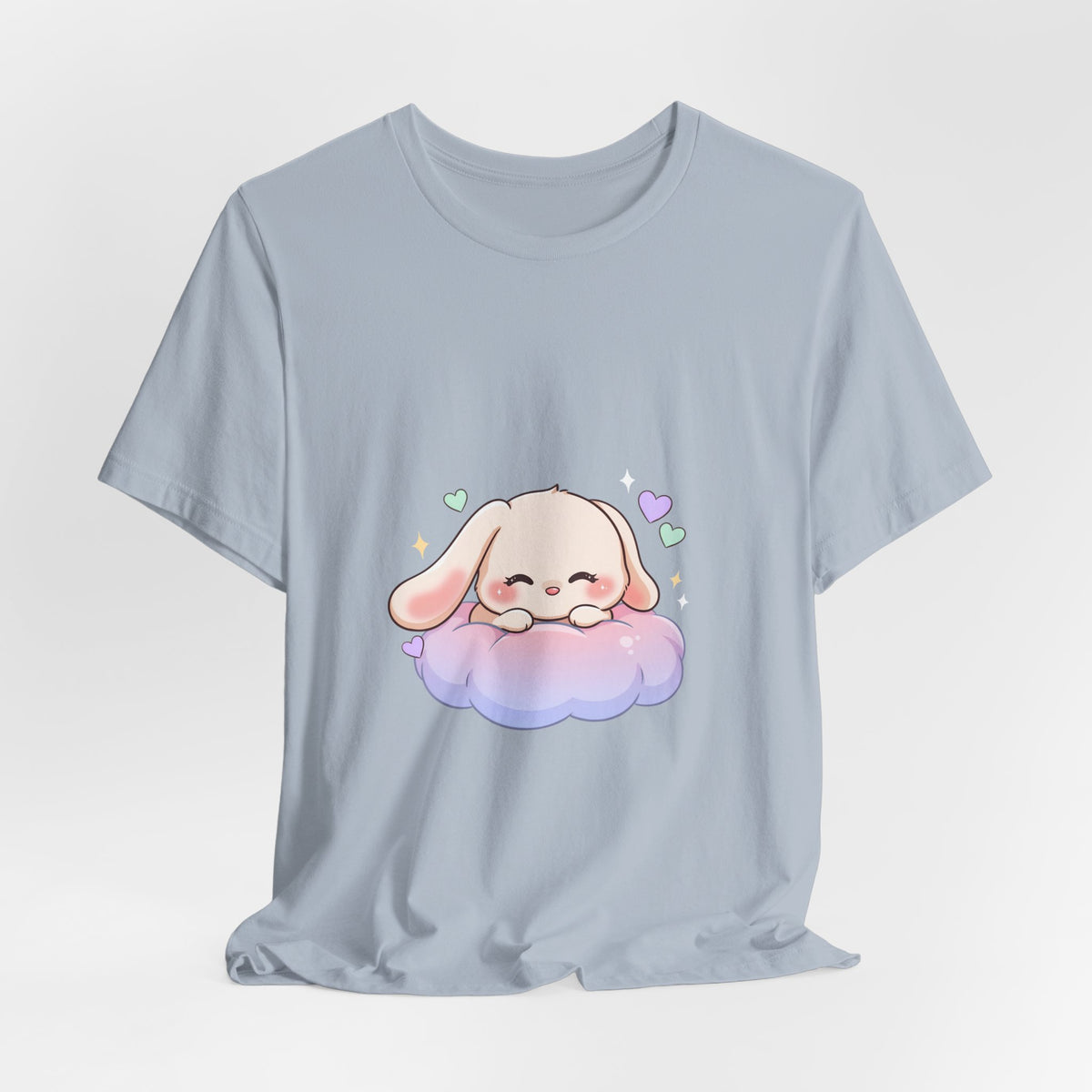 Kawaii Sleeping Bunny Tee, Cute Cloud Nap Unisex Shirt
