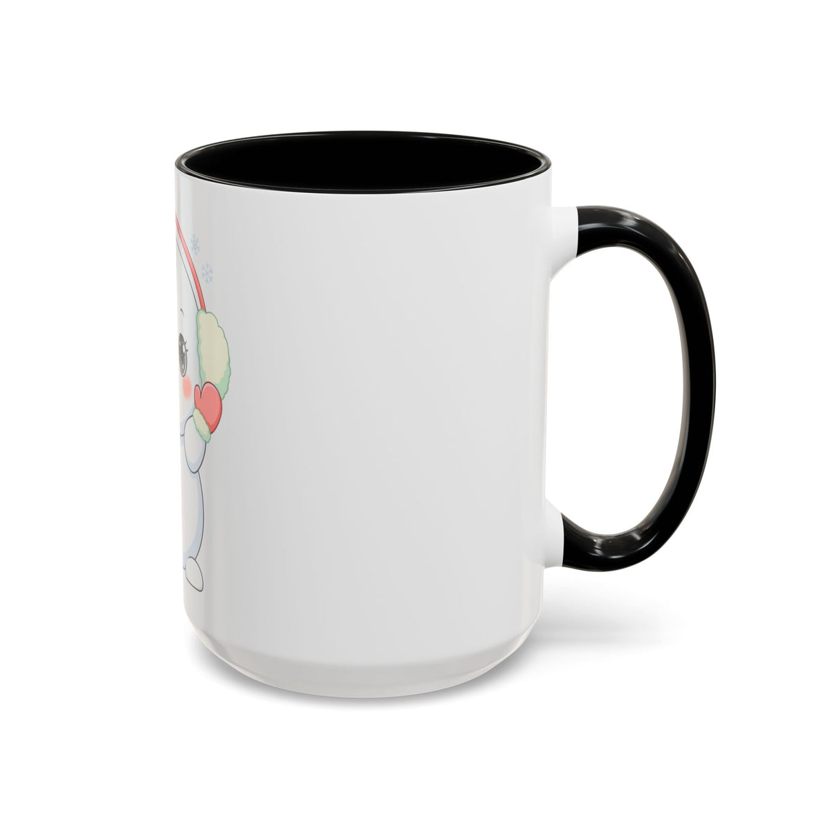 Kawaii Snowman Accent Coffee Mug for Cozy Winter Sips