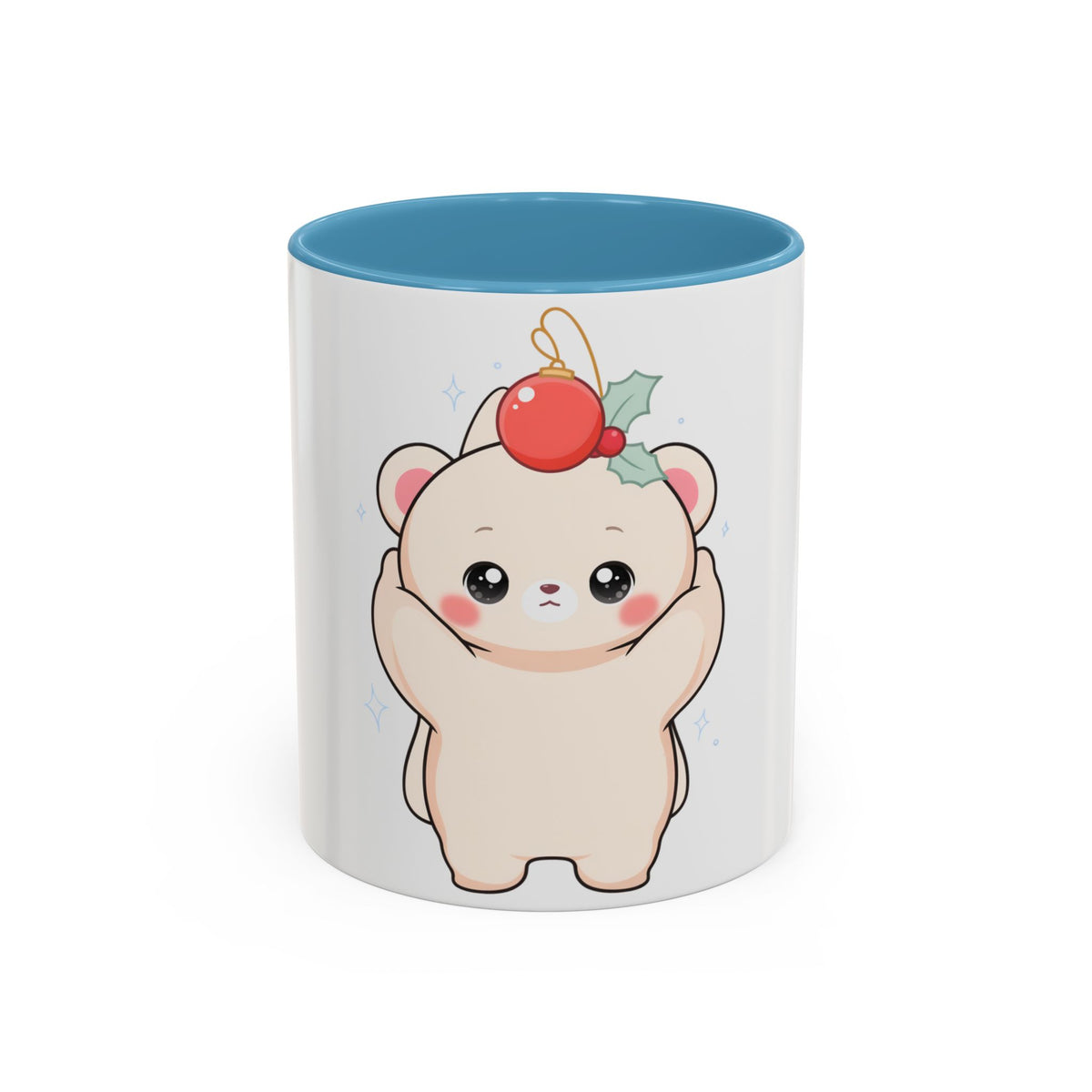 Christmas Polar Bear Mug, Cute Holiday Accent Coffee Mug