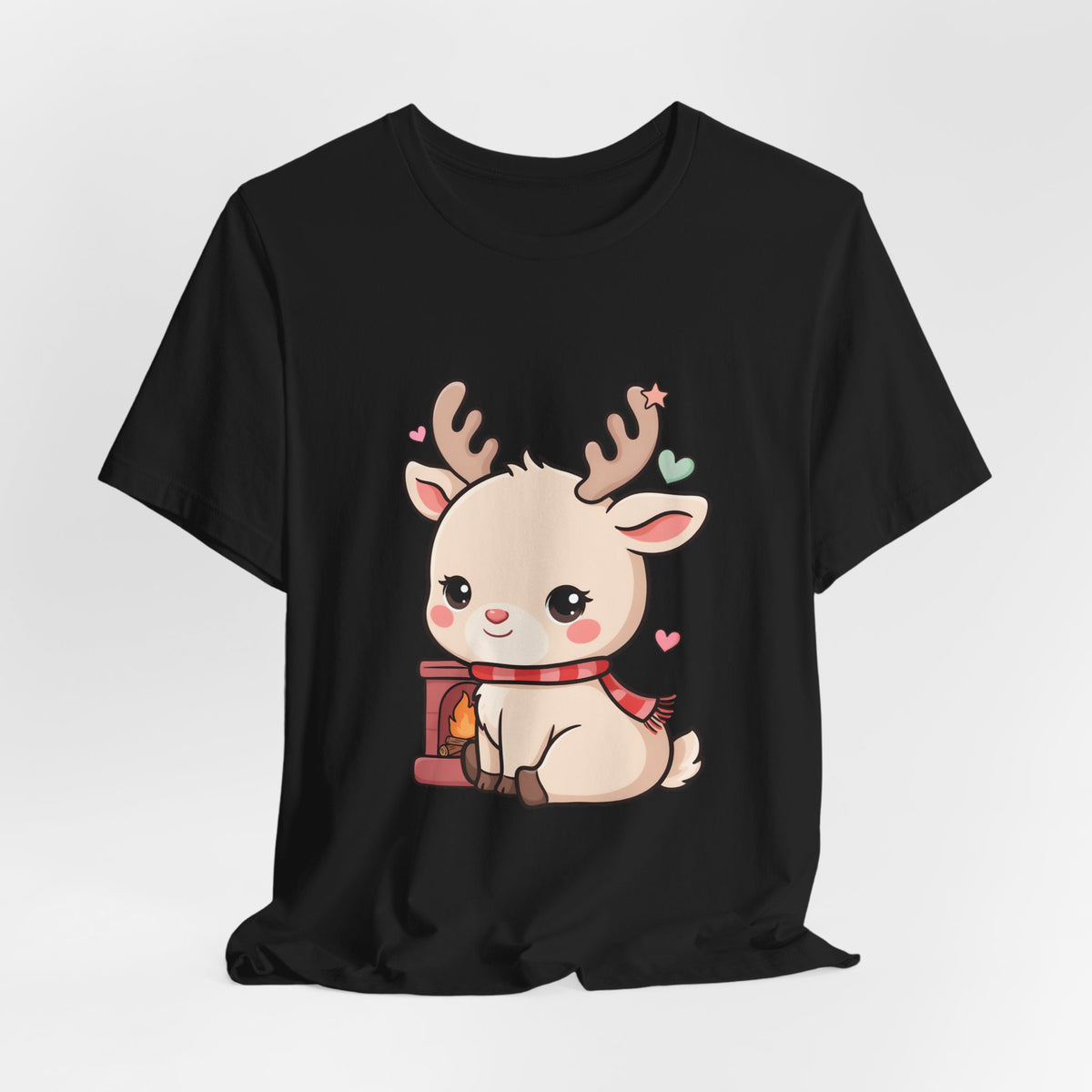 Kawaii Reindeer T-Shirt for Cozy Christmas Fans