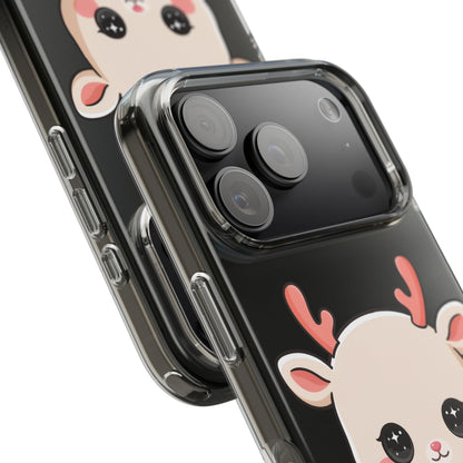 Christmas Reindeer Phone Case, Cute Kawaii Holiday Gift
