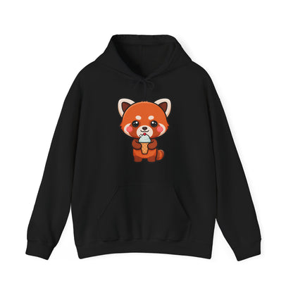 Red Panda Ice Cream Hoodie, Kawaii Animal Sweatshirt
