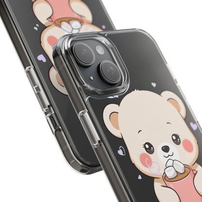 Kawaii Polar Bear Phone Case with Hot Cocoa
