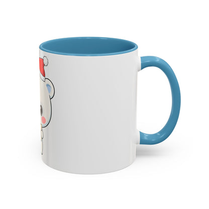 Kawaii Polar Bear Christmas Mug – Santa Letter Accent Mug