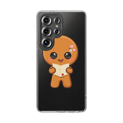Gingerbread Man Phone Case, Cute Christmas Letter Reader