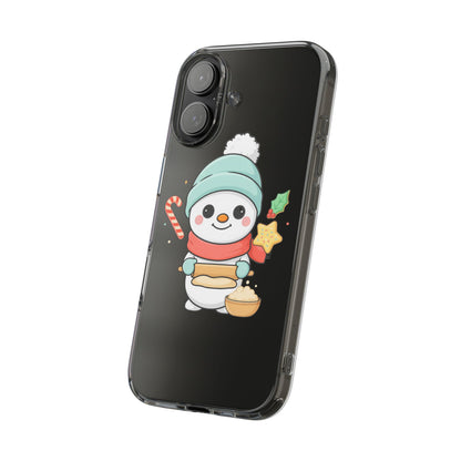 Christmas Snowman Phone Case, Cute Cookie Baker