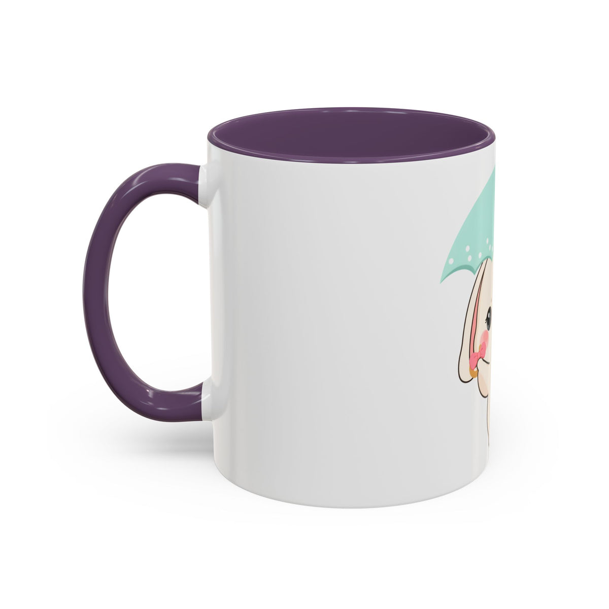 Kawaii Bunny Accent Coffee Mug for a Cheerful Desk