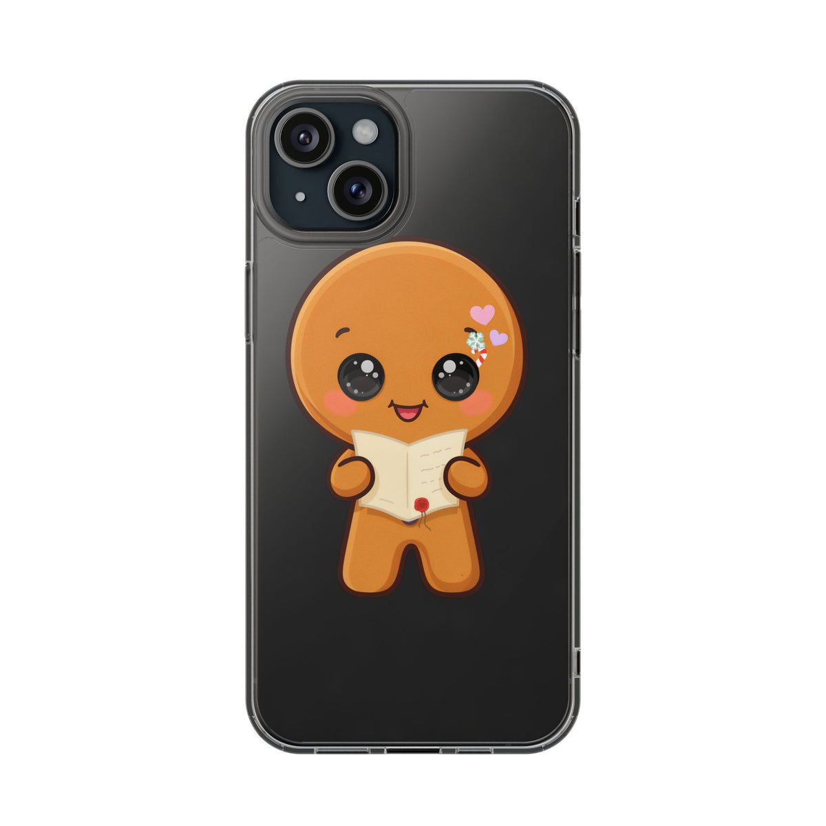 Gingerbread Man Phone Case, Cute Christmas Letter Reader