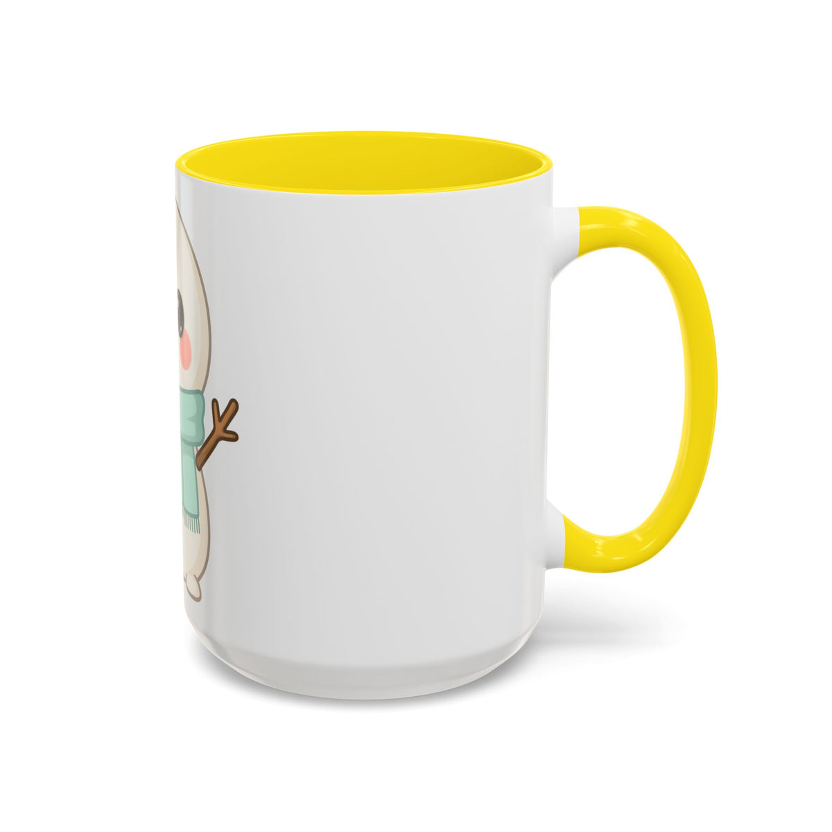 Kawaii Snowman Accent Coffee Mug for Cozy Cocoa Fans