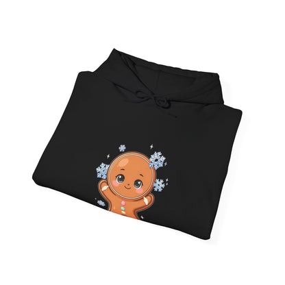 Kawaii Gingerbread Hoodie, Cute Snowflake Catcher Sweatshirt