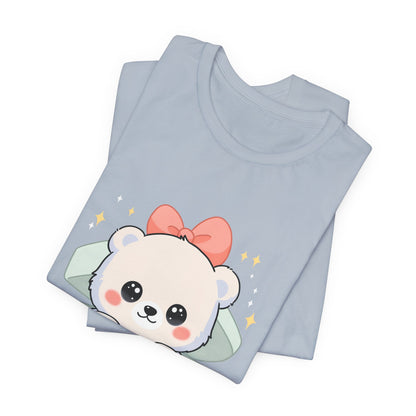 Kawaii Polar Bear Tee, Cute Gift Box Cub Unisex Shirt