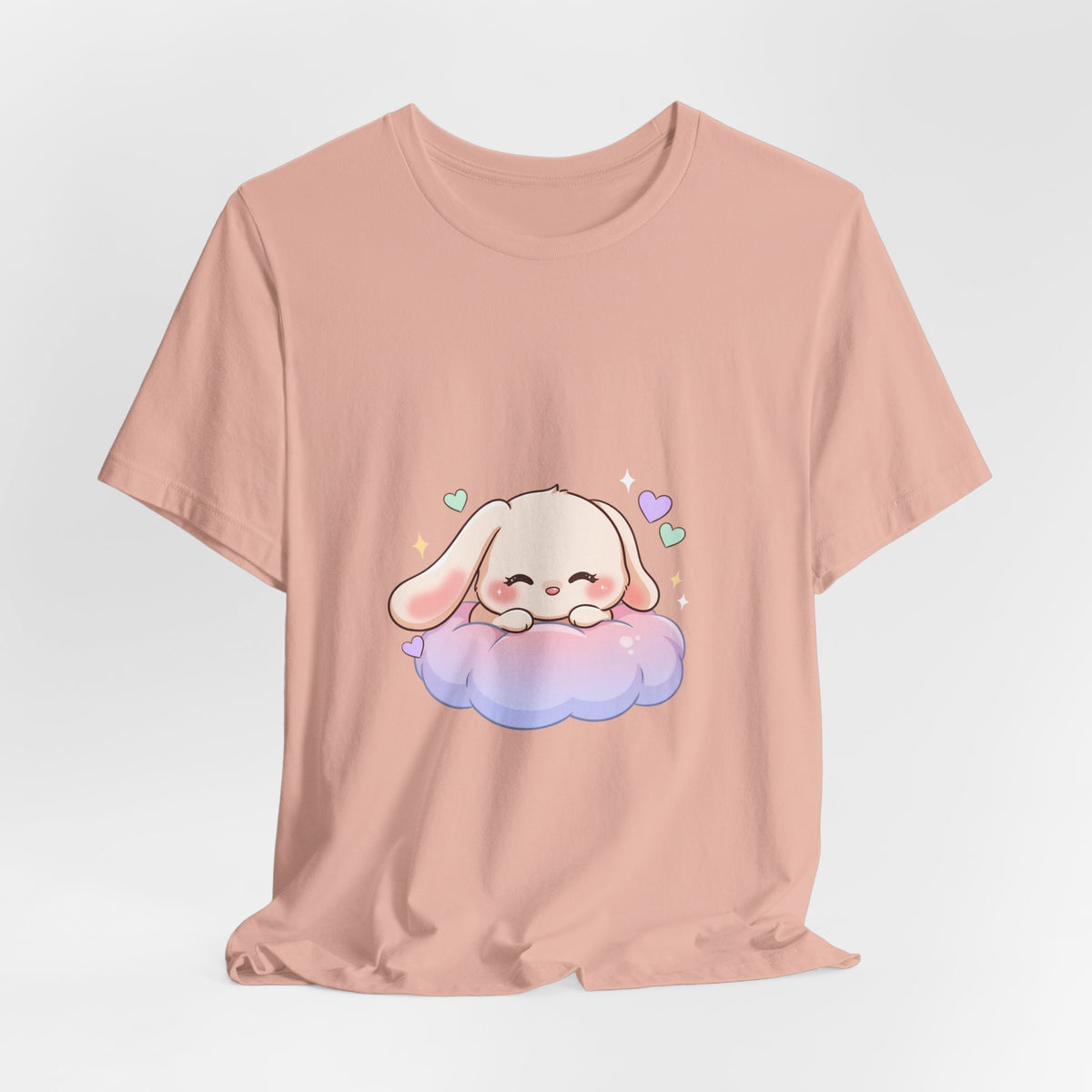 Kawaii Sleeping Bunny Tee, Cute Cloud Nap Unisex Shirt