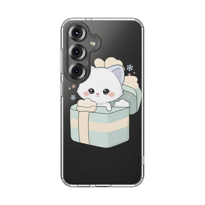 Kawaii Arctic Fox Clear Impact-Resistant Phone Case