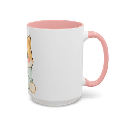 Kawaii Shiba Inu Accent Coffee Mug for Cozy Moments
