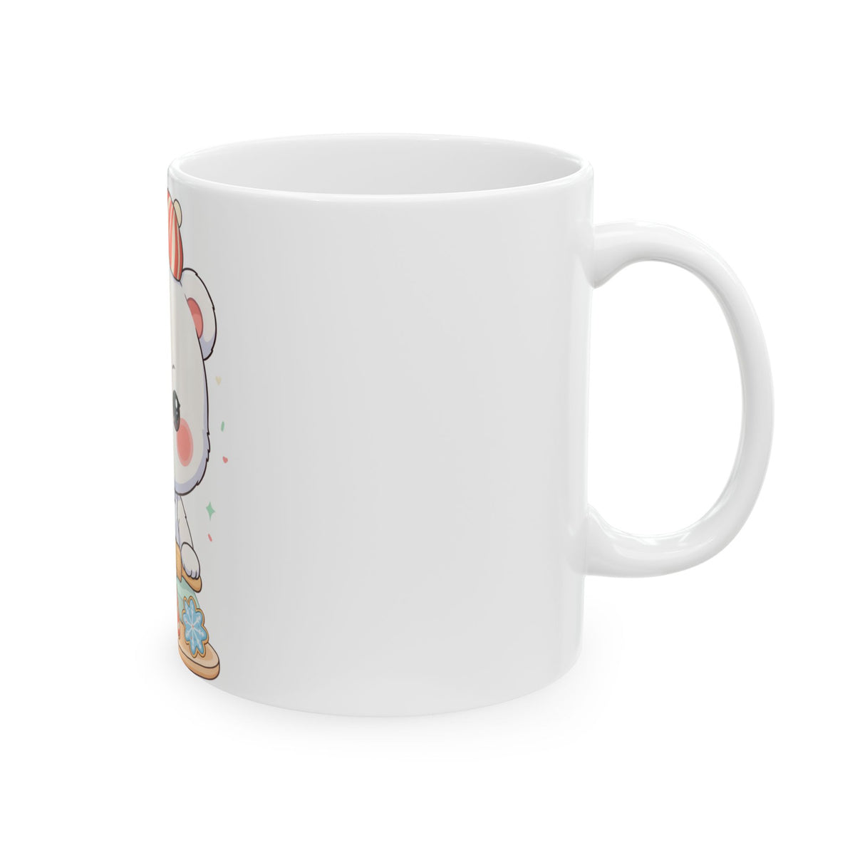 Christmas Polar Bear Mug: Cute Cookie Baker Ceramic Cup