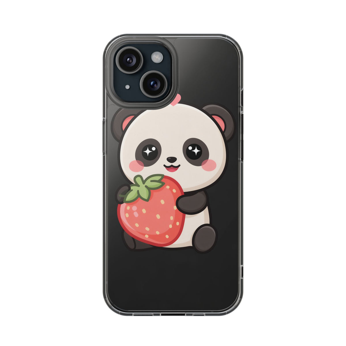 Kawaii Panda Phone Case, Sweet Strawberry Gift