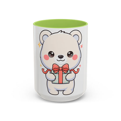 Kawaii Polar Bear Mug, Cute Gift Accent Coffee Mug