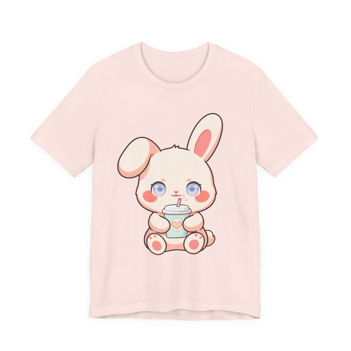 Kawaii Bunny Coffee T-Shirt: Cute Latte Lover Tee