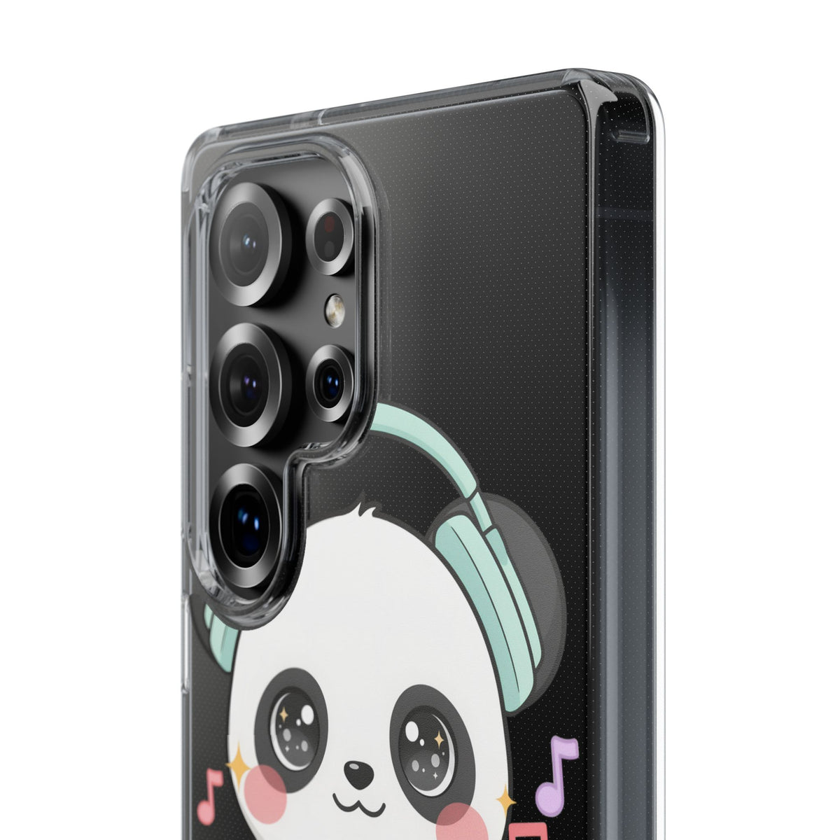 Kawaii Panda Phone Case with Headphones