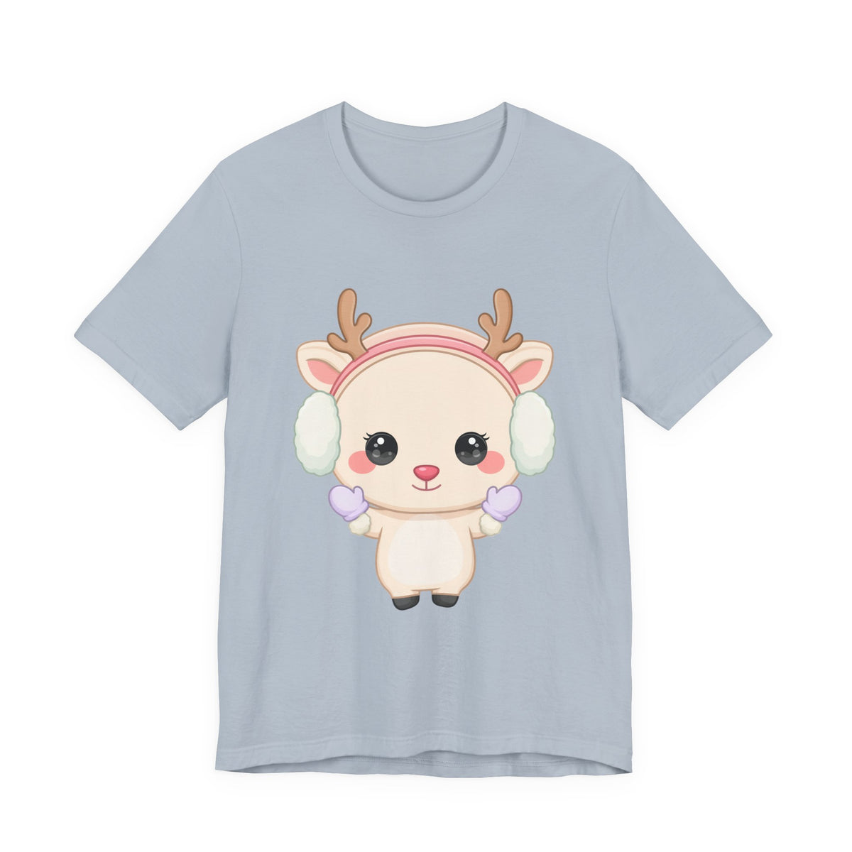 Kawaii Reindeer T-Shirt, Cute Winter Animal Tee