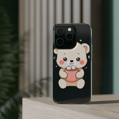 Kawaii Polar Bear Phone Case with Hot Cocoa