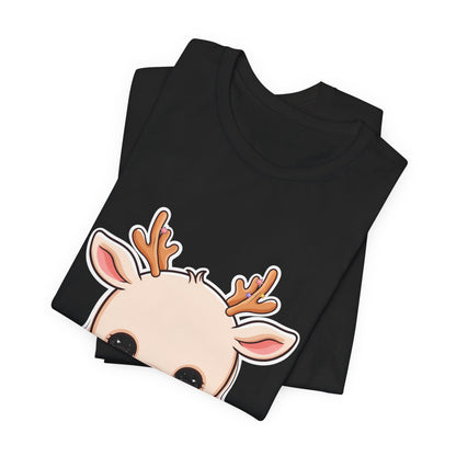 Kawaii Reindeer T-Shirt for Cozy Holiday Errands