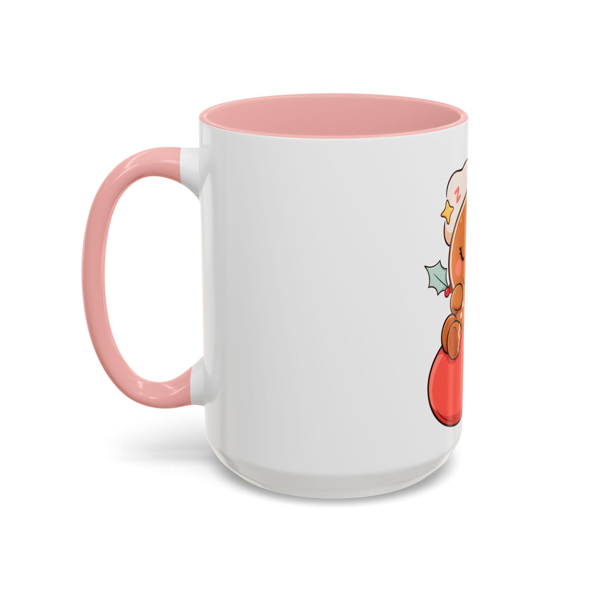 Christmas Gingerbread Mug: Sleepy Stocking Accent Coffee Mug