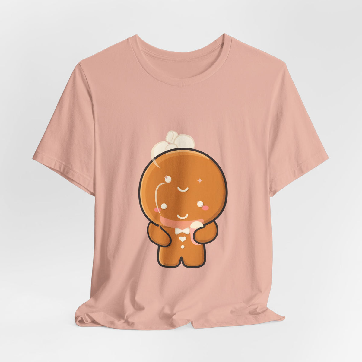 Kawaii Gingerbread Man T-Shirt for Cozy Cocoa Fans