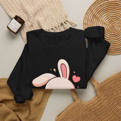 Kawaii Bunny Skateboard Sweatshirt, Cute Chibi Rabbit