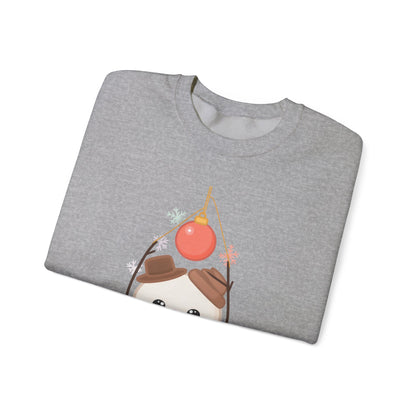 Cute Snowman Christmas Sweatshirt, Kawaii Holiday Crewneck